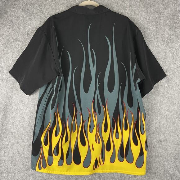 Vintage EasyRiders Shirt Mens Large Flame Button Motorcycle Biker Grunge Y2K - Picture 10 of 14